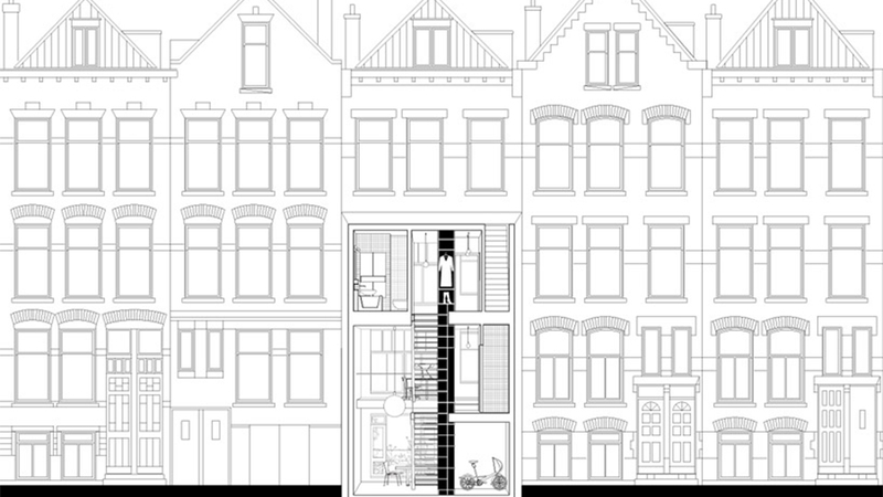 Illustration for article titled This Dream House Was Entirely Built Around a Giant Three-Story-High Bookshelf